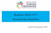 Rentrée 2019 / 6ème - Gabriel Deshayes