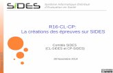 R16-CL-CP: La créations des épreuves sur SIDES