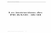 Les instructions des PICBASIC 3B/3H