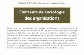 Éléments de sociologie des organisations
