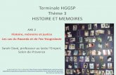 Terminale HGGSP Thème 3 HISTOIRE ET MEMOIRES