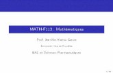 MATH-F113 : Mathématiques
