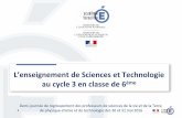 L’enseignement de Sciences et Technologie au cycle 3 en ...