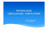 PHYSIOLOGIE CIRCULATION -VENTILATION
