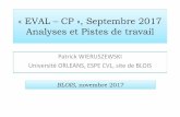 «EVAL –CP», Septembre 2017 Analyseset Pistes de travail