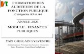 Catégories A3 et A4 ANNEE 2021 MODULE : FINANCES PUBLIQUES