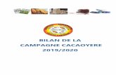 BILAN DE LA CAMPAGNE CACAOYERE 2019/2020