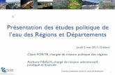 Présentation des études politique de l’eau des Régions et ...