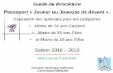 Guide de Procédure Passeport « Joueur ou Joueuse de devant