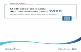 Méthodes de calcul 2020 - Retraite Québec