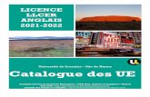 Université de Lorraine – Site de Nancy Catalogue des UE