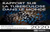 Rapport sur la tuberculose dans le monde 2020 : résumé d ...