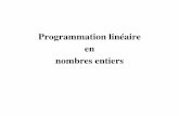 Programmation linéaire en nombres entiers