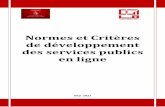 Normes et Critères de développement des services publics ...