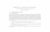 MAT2412. Analyse Numérique I.