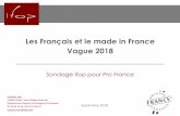 Les Français et le made in France Vague 2018
