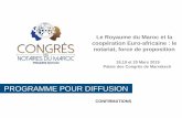 PROGRAMME POUR DIFFUSION - Congrès des notaires du Maroc