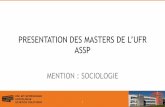 PRESENTATION DES MASTERS DE L’UFR ASSP