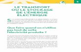 LE TRANSPORT OU LE STOCKAGE DE L’ÉNERGIE ÉLECTRIQUE