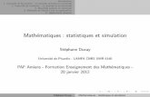 Mathématiques : statistiques et simulation