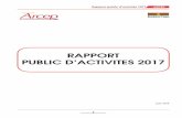 RAPPORT PUBLIC D’ACTIVITES 2017 - ARCEP