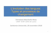 L’évolution des langues Types et processus de changement