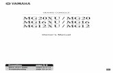 MG20XU/MG20/MG16XU/MG16/MG12XU/MG12 Owner’s Manual