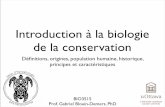 Biologie de la conservation - cours, examens