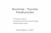 Biochimie(:(Thyroïde.( Parathyroïdes.(
