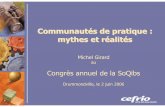 Communautés de pratique : mythes et réalités