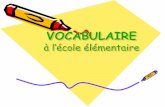 VOCABULAIRE à l’école élémentaire - ac-lille.fr
