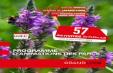 PROGRAMME D’ANIMATIONS DES PARCS - Grand Lyon