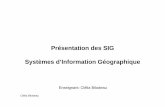Présentation des SIG Systèmes d’Information Géographique