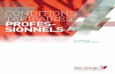 CONDITIONS TARIFAIRES / PROFES- SIONNELS