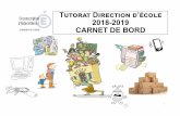 Tutorat Direction d’école 2018 2019 CARNET DE BORD