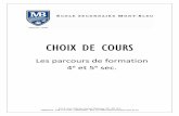 CHOIX DE COURS - École secondaire Mont-Bleu