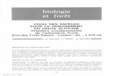 biologie et forêt - Revues et Congrès