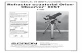Refractor ecuatorial Orion Observer 80ST Manual de ...