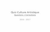 Quiz Culture Artistique