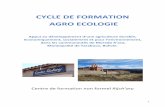 CYCLE DE FORMATION AGRO ECOLOGIE