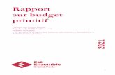 Rapport sur budget primitif - Est Ensemble