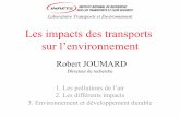 Les impacts des transports sur l’environnement