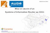 Mise en œuvre d’un Système d’Information Routier au CD11