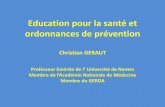 Education pour la santé et ordonnances de prévention
