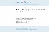 Prüfung/Examen - Anavant