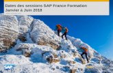 Dates des sessions SAP France Formation Janvier à Juin 2018