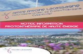 NOTICE INFORMATION PROTONTHÉRAPIE DE HAUTE ÉNERGIE