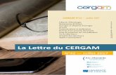 La Lettre du CERGAM - Centre d'Etudes et de Recherche en ...