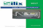 TARIF TRAVAUX PUBLICS - Silix
