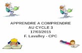APPRENDRE A COMPRENDRE AU CYCLE 3 17/03/2015
